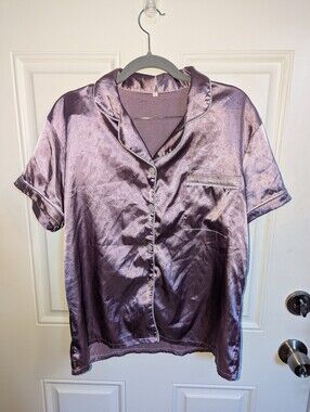 Lilac Satin Sleep Set